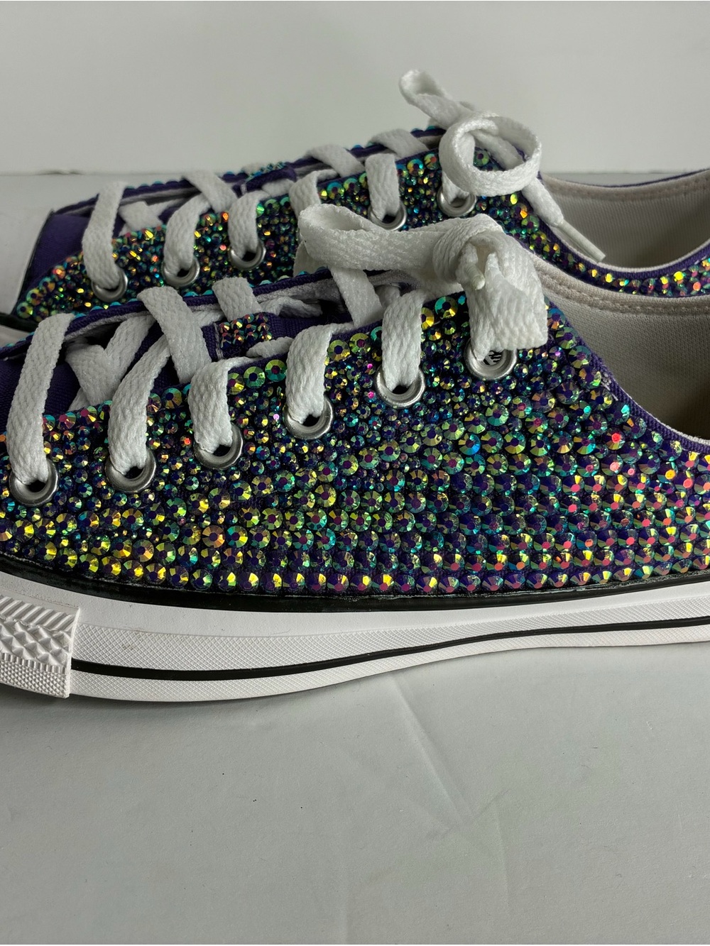 Women custom iridescent purple converse - Picture 6 of 8